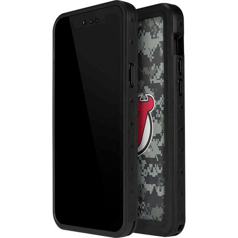 NHL New Jersey Devils Camo iPhone 15 Pro Waterproof Case
